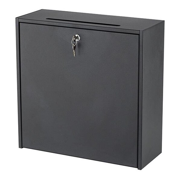 Betterbeds 18 x 18 x 7 in. Wall-Mountable Interoffice Mailbox; Black BE518573 - main